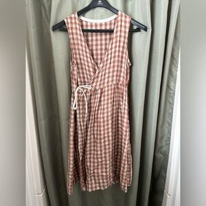 Handmade linen wrap dress